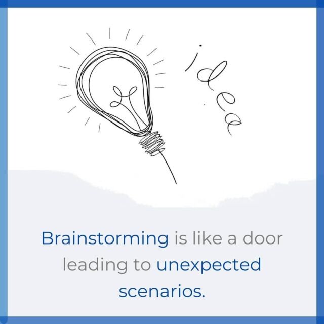 Un brainstorming o lluvia de ideas es una puerta que conduce a oportunidades inesperadas.
.
Realiza una sesión con nosotros, genera nuevas ideas, explora nuevas posibilidades y obtén más eficacia, eficiencia y resultados en tu negocio.
. 
🇬🇧
.
Brainstorming is like a door leading to unexpected scenarios.
.
Take a breakthrough session with us, explore new ideas and gain more effectiveness, efficiency & results.
.
💙💪